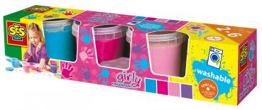 SES Fingermalfarben "Girly"  Fingerfarben Set / 4 verschiedene Farben