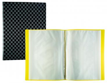 Sichtmappe / Sichtbuch / DIN A4 / mit 20 Hüllen / Farbe: schwarz/grau