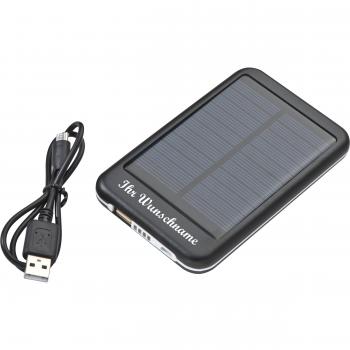 Solar Powerbank mit Namensgravur - mit 4.000 mAh Leistung