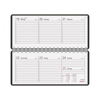Spiral-Taschenkalender 2026 / ca. 8 x 18 cm / Farbe: schwarz