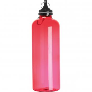 Sporttrinkflasche mit Karabinerhaken / 600ml / Farbe: rot