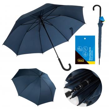 Stockschirm "Soft-Touch-Designgriff" / Regenschirm / Ø100x88cm / Farbe: blau