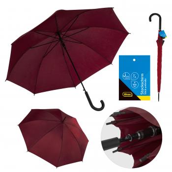 Stockschirm "Soft-Touch-Designgriff" / Regenschirm / Ø100x88cm / Farbe: bordeaux