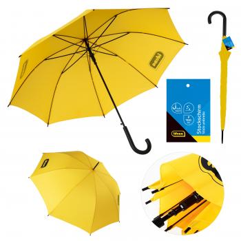 Stockschirm "Soft-Touch-Designgriff" / Regenschirm / Ø100x88cm / Farbe: gelb