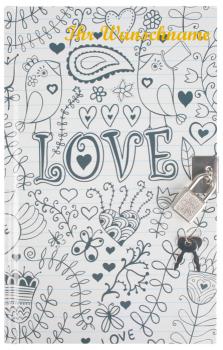 Tagebuch mit Namensgravur - mit Schloss - "Love"