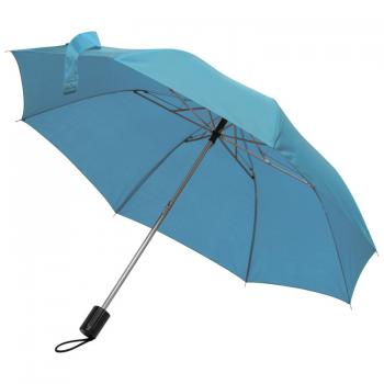 Taschen-Regenschirm / mit Schutzhülle / Farbe: hellblau