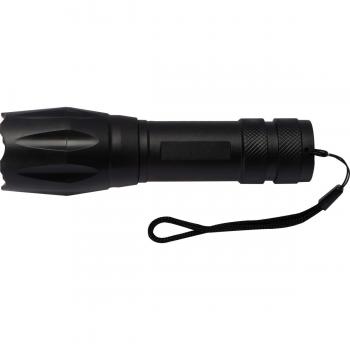 Taschenlampe mit Akku / zusätzlich mit seitlichen Licht / Farbe: schwarz