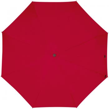 Taschenschirm aus Pongee mit Karabinergriff / Farbe: rot