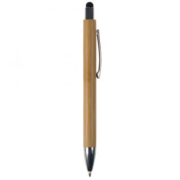 Touchpen Holz-Kugelschreiber mit Gravur / Stylusfarbe: schwarz