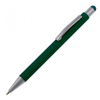 Touchpen Kugelschreiber / aus Metall / Farbe: dunkelgrün