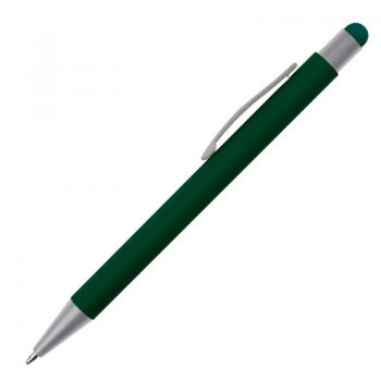 Touchpen Kugelschreiber / aus Metall / Farbe: dunkelgrün
