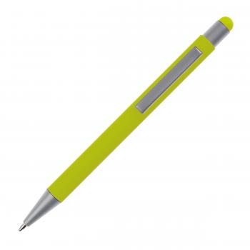 Touchpen Kugelschreiber / aus Metall / Farbe: hellgrün