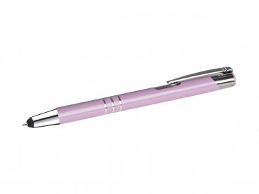 Touchpen Kugelschreiber aus Metall / Farbe: pastell lila