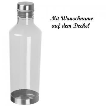 Transparente Trinkflasche mit Namensgravur - aus Tritan - 800ml - Farbe: klar