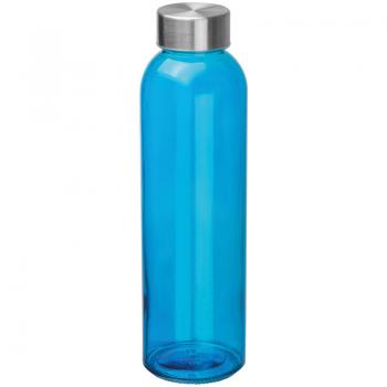 Trinkflasche / aus Glas / Füllmenge: 500ml / Farbe: blau