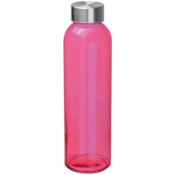 Trinkflasche / aus Glas / Füllmenge: 500ml / Farbe: pink