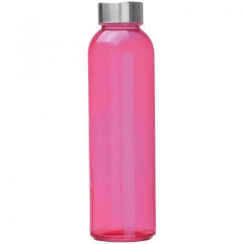 Trinkflasche / aus Glas / Füllmenge: 500ml / Farbe: pink