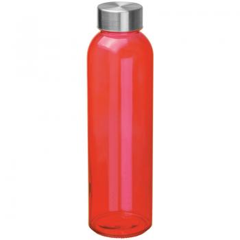 Trinkflasche / aus Glas / Füllmenge: 500ml / Farbe: rot