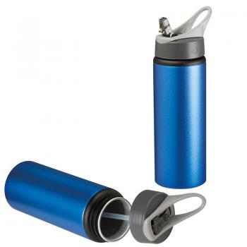 Trinkflasche / aus Metall / Füllmenge: 600ml / Farbe: blau