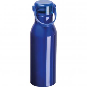 Trinkflasche aus recyceltem Aluminium mit Gravur / 750ml / Farbe: blau