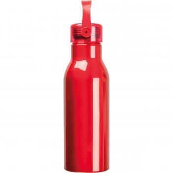 Trinkflasche aus recyceltem Aluminium mit Gravur / 750ml / Farbe: rot
