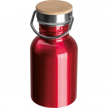 Trinkflasche mit Gravur / aus Edelstahl / 300ml / Farbe: rot