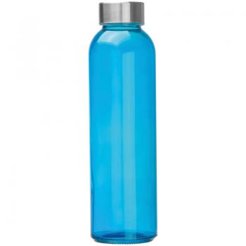 Trinkflasche mit Gravur / aus Glas / Füllmenge: 500ml / Farbe: blau