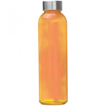 Trinkflasche mit Gravur / aus Glas / Füllmenge: 500ml / Farbe: orange