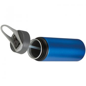 Trinkflasche mit Gravur / aus Metall / Füllmenge: 600ml / Farbe: blau