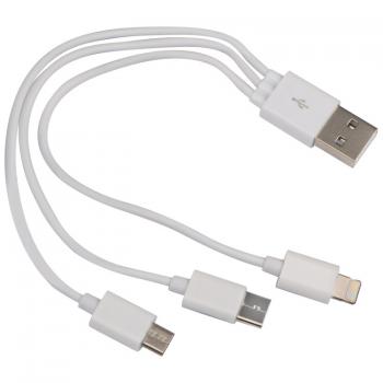 USB-Ladekabel 3 in 1 / USB Micro USB Adapter und Ladekabel für Android und iOS