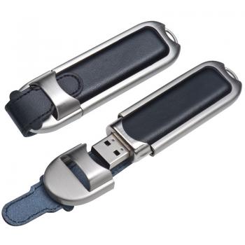 USB-Stick im Kunstleder-Etui/ 1GB / Farbe: schwarz
