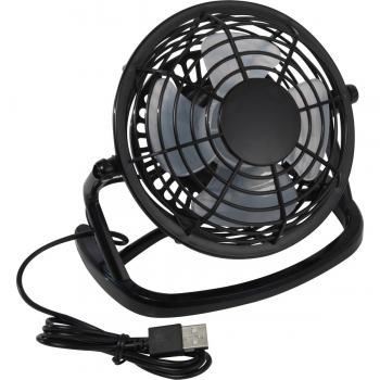 USB-Tischventilator / geräuscharm und schwenkbarer / Farbe: schwarz