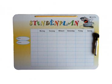 Whiteboard Stundenplan abwischbar mit Folienstift