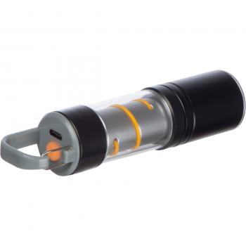 Wiederaufladbare COB-Taschenlampe mit Gravur / aus Metall / silber-schwarz