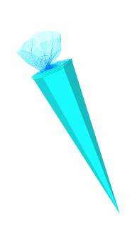 XXL Bastel Schultüte / 100cm / eckig / Farbe: hellblau