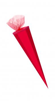 XXL Bastel Schultüte / 100cm / eckig / Farbe: rot