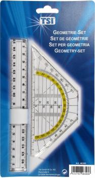 Zeichen-Set / Geometriedreieck + Lineal 17 cm