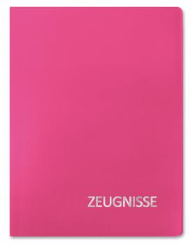 Zeugnismappe / A4 / mit 20 Hüllen / Farbe: pink