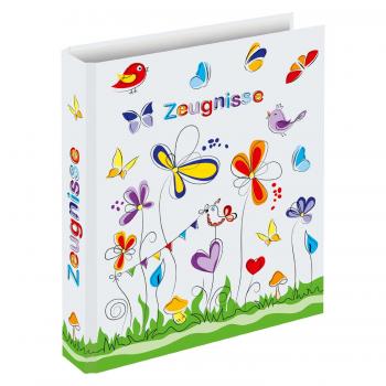 Zeugnismappe / Zeugnisringbuch / mit Schmetterlinge / incl. 10 Hüllen