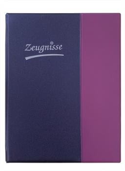 Zeugnismappe/Zeugnisringbuch DIN A4 mit 10 Hüllen / Farbe: metallic lila