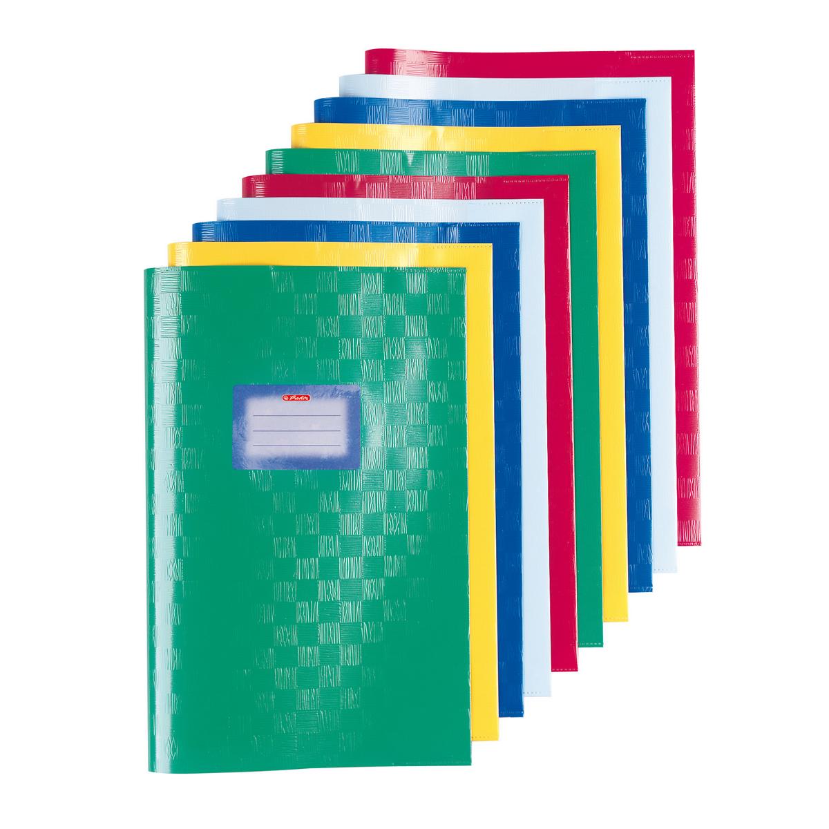 Farbe 10 Heftumschläge hellgrün Hefthüllen DIN A4 Baststruktur