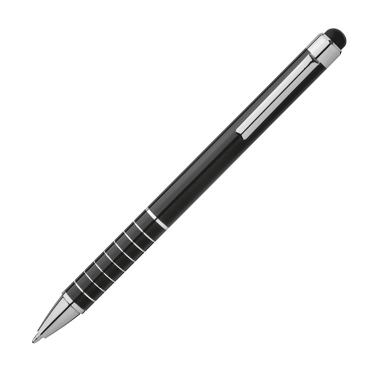 schwarz Farbe 10 Touchpen Kugelschreiber aus Metall mit Gravur 