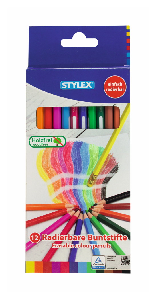 12 verschiedene Farben radierbar 36 Buntstifte 