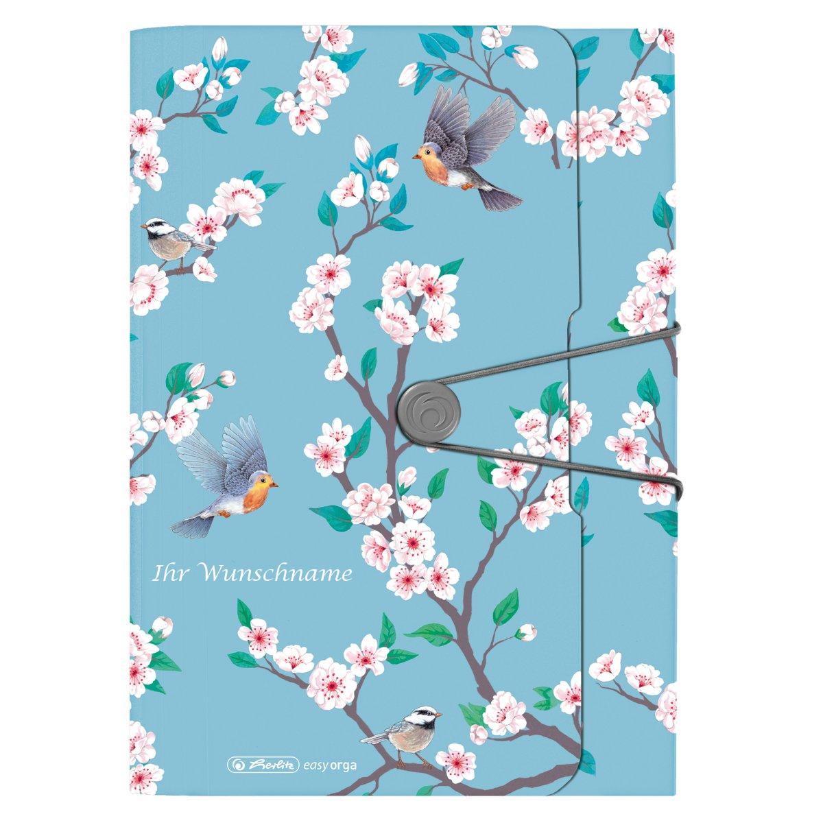 mit 12 Einsteckfächern /"Lady Like Birds/" Fächermappe DIN A4 Dokumentenmappe