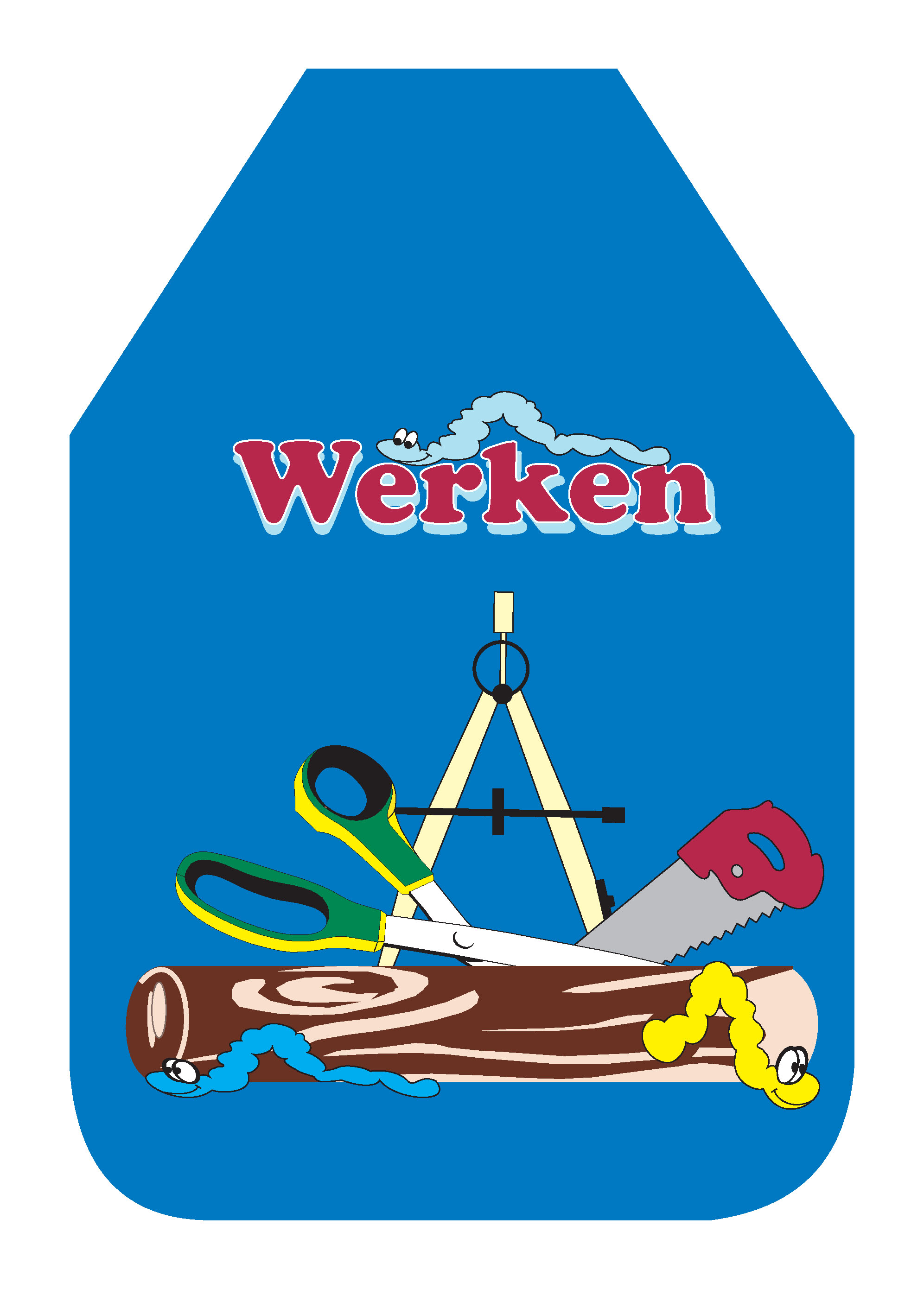 blau 45 x 60 cm Malschürze Farbe Bastelschürze Kinder Werkenschürze 