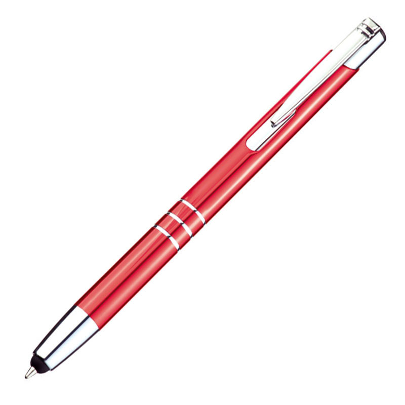 Druckbleistift Schreibset mit Gravur rot Touchpen Kugelschreiber Farbe