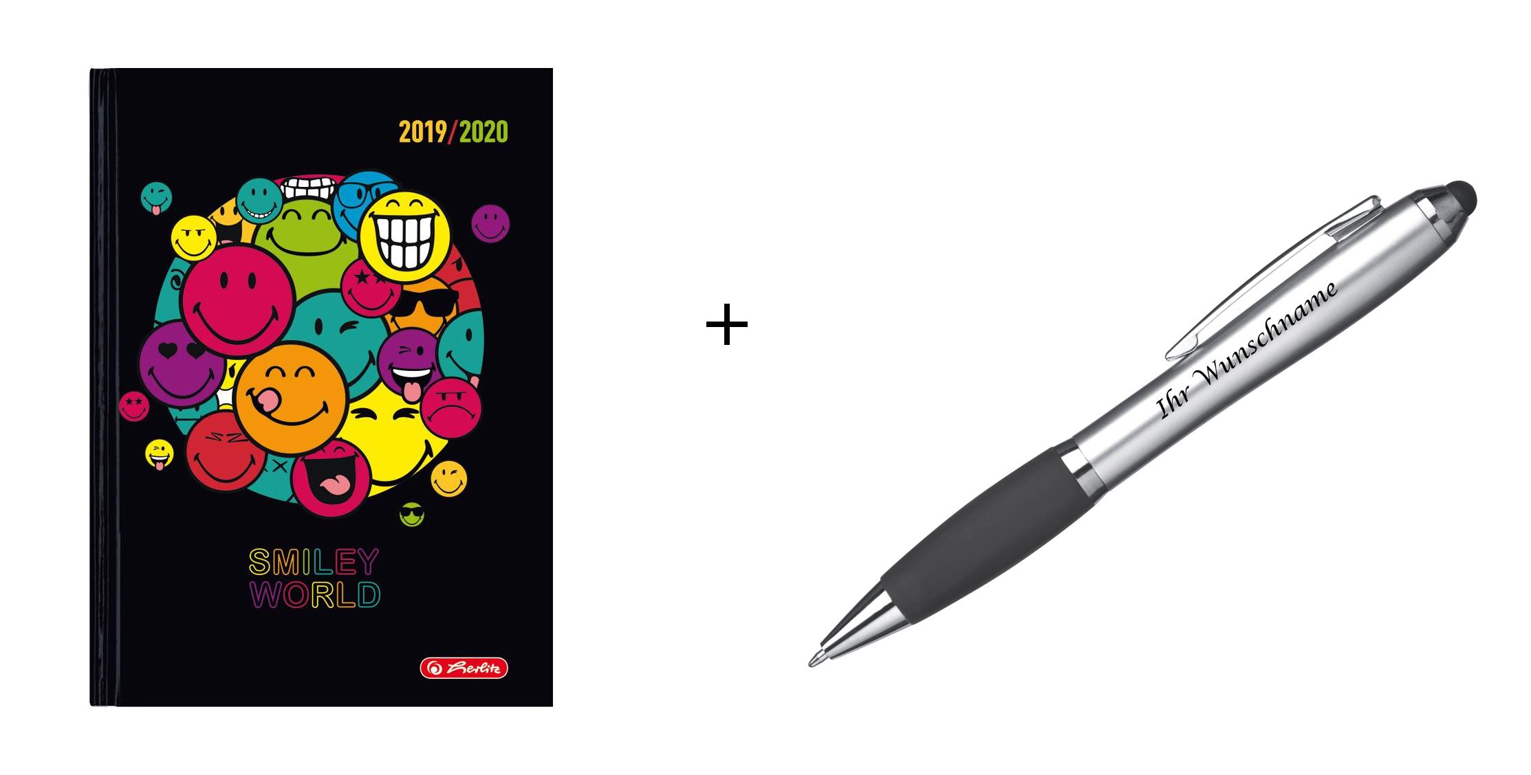 Herlitz Schülerplaner 2019-2020 A6 Touchpen Kugelschreiber mit Gravur 