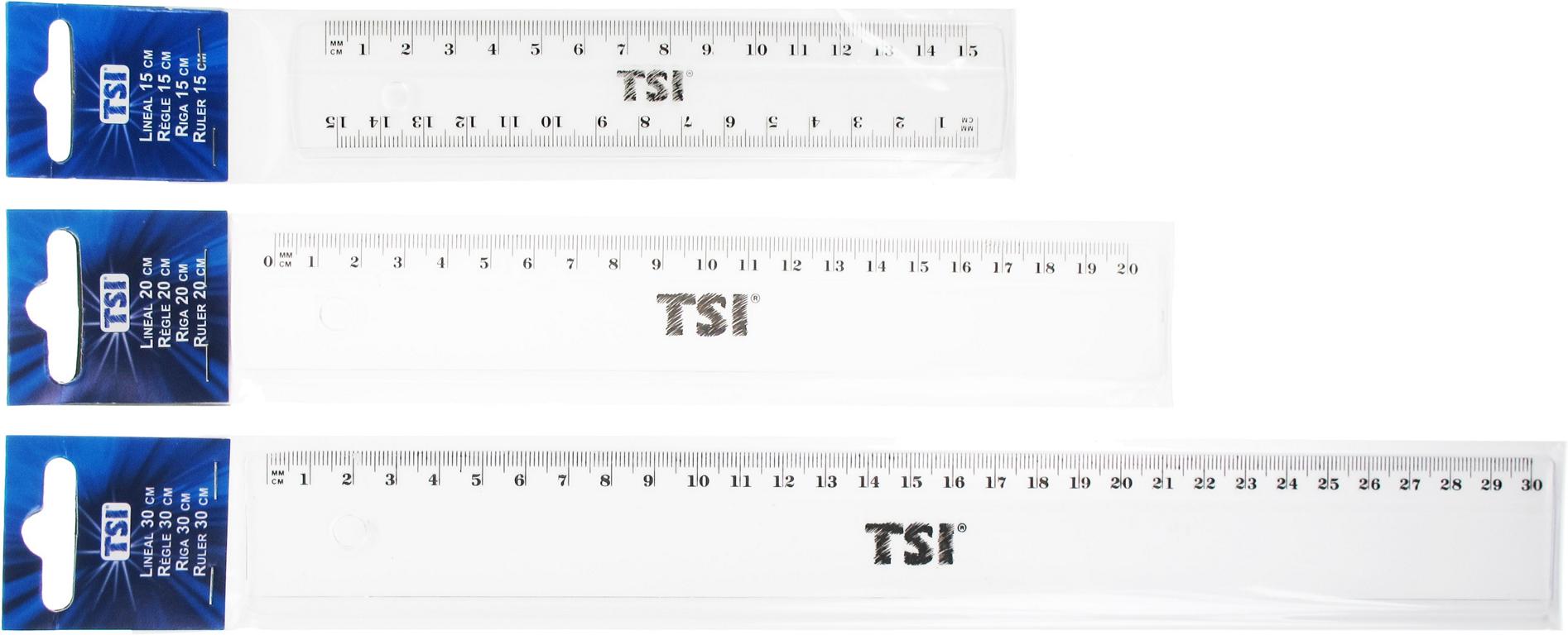 TSI Lineal 20cm glasklar 