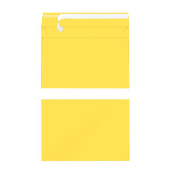 10 Briefumschläge / DIN B6 / haftklebend / Farbe: gelb