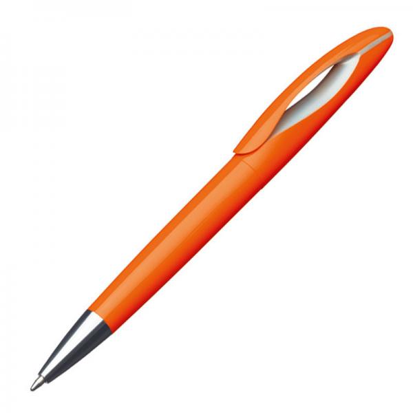 10 Dreh-Kugelschreiber aus Kunststoff / Farbe: orange